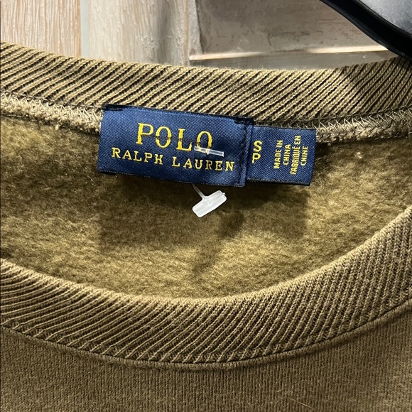 NEW WITHOUT TAGS  Polo Ralph Lauren Khaki Sweatshirt - Picture 2 of 4